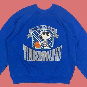 Retro Minnesota Timberwolve X SNOOPY Sweatshirt , Minnesota Timberwolve